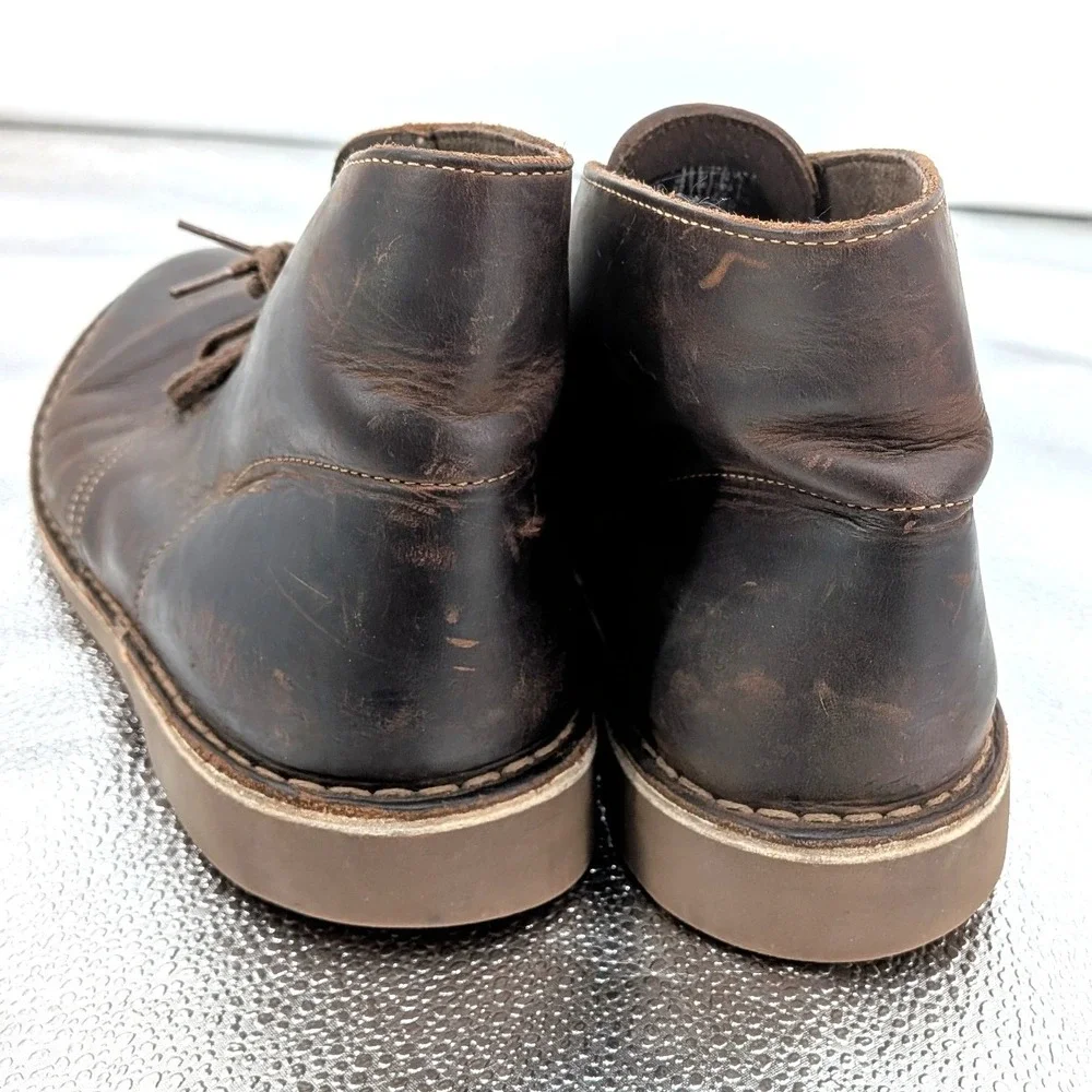 Clarks Bushacre 2 Chukka Boots Brown Leather Lace Up Casual Men's Size 12